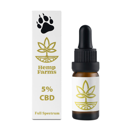 Olaj Hemp Farms 5% 10ml.  Full Spectrum Az állatokról