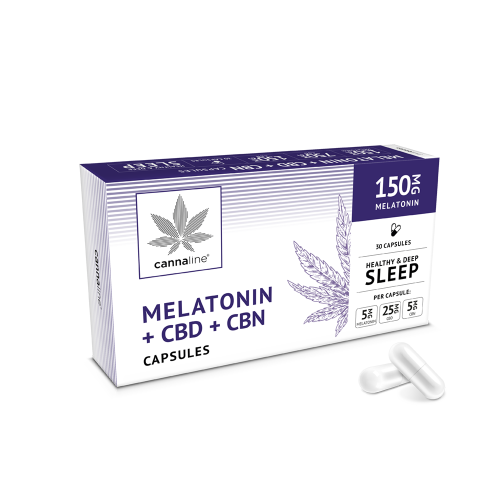 CBD + CBN + Melatonin 150mg kapszulák