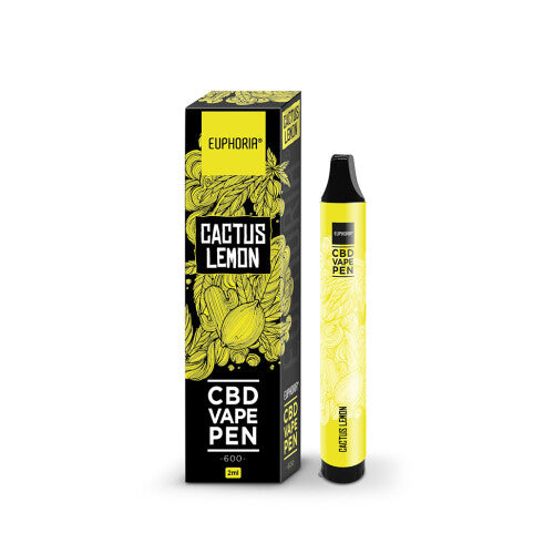 Euphoria CBD Disposable Vape Pen Cactus Lemon, 2 ml