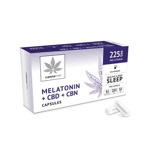 CBD + CBN + Melatonin 225mg kapszulák