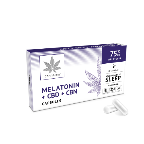 CBD + CBN + Melatonin 75mg kapszulák